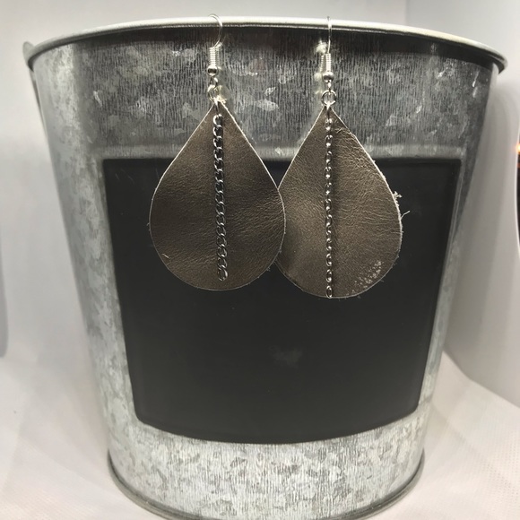 Genuine Leather Earrings - Picture 3 of 3